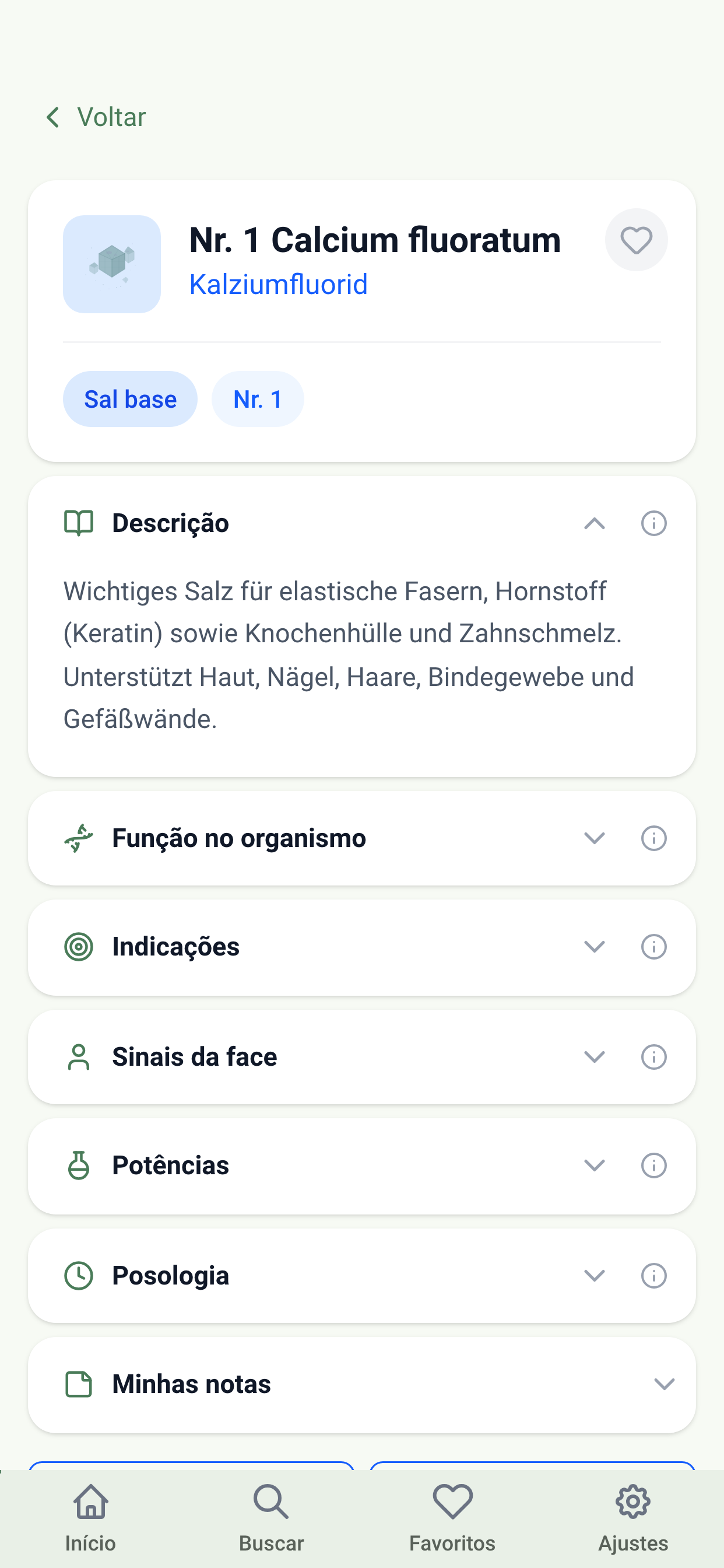Detalhe do sal de Schüssler